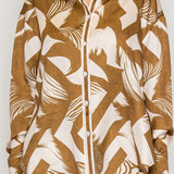 Satin Abstract Print Shirt & Shorts Set