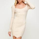 Chevron Hem Sweater Dress