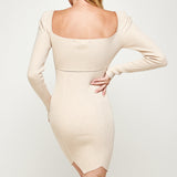 Chevron Hem Sweater Dress