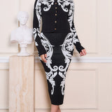 Pencil Shape Sweater Midi Skirt (SKIRT ONLY)