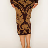 Jacquard Sweater Pencil Shape Midi Skirt (SKIRT ONLY)