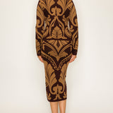 Jacquard sweater cardigan top (TOP ONLY)