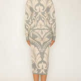 Jacquard sweater cardigan top (TOP ONLY)