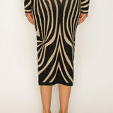 Jacquard Sweater Pencil Shape Midi Skirt (SKIRT ONLY)