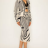 Jacquard sweater cardigan top (TOP ONLY)