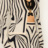 Jacquard sweater cardigan top (TOP ONLY)