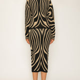 Jacquard sweater cardigan top (TOP ONLY)