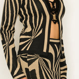 Jacquard sweater cardigan top (TOP ONLY)