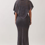 Open-Knit Maxi Dress & Convertible Shawl Set