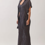 Open-Knit Maxi Dress & Convertible Shawl Set