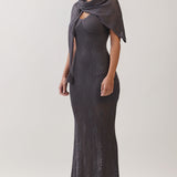 Open-Knit Maxi Dress & Convertible Shawl Set