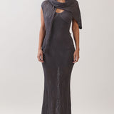 Open-Knit Maxi Dress & Convertible Shawl Set