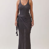 Open-Knit Maxi Dress & Convertible Shawl Set