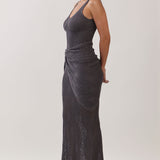 Open-Knit Maxi Dress & Convertible Shawl Set