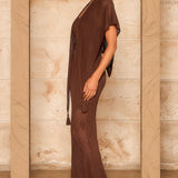 Open-Knit Maxi Dress & Convertible Shawl Set