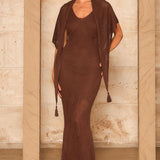 Open-Knit Maxi Dress & Convertible Shawl Set