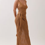 Open-Knit Maxi Dress & Convertible Shawl Set