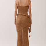 Open-Knit Maxi Dress & Convertible Shawl Set