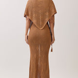 Open-Knit Maxi Dress & Convertible Shawl Set