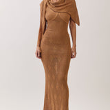 Open-Knit Maxi Dress & Convertible Shawl Set