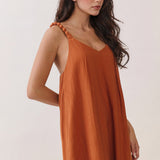 Knotted Strap Flowy Maxi Dress