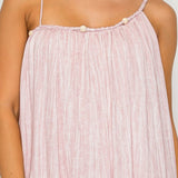 Asymmetric Twist-Strap Maxi Dress with Bead Detail