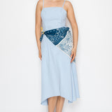 Scarf Tie Waist Midi Dress