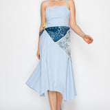 Scarf Tie Waist Midi Dress