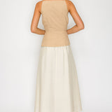 Button-Front Maxi Dress