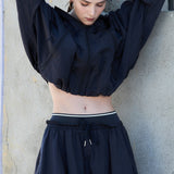 Hooded Zip-Up Jacket & Bubble Mini Skirt (SKIRT ONLY)