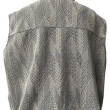 Chevron Jacquard Zip-Up Sleeveless Top & Shorts (TOP ONLY)