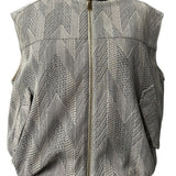 Chevron Jacquard Zip-Up Sleeveless Top & Shorts (TOP ONLY)