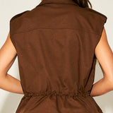 Utility Zip-Up Drawstring Vest