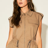 Utility Zip-Up Drawstring Vest