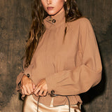 Drawstring Hem Utility Jacket