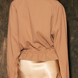Drawstring Hem Utility Jacket