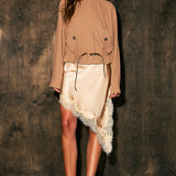 Drawstring Hem Utility Jacket