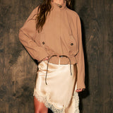 Drawstring Hem Utility Jacket