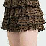 Layered Ruffle Textured Shorts (SHORTS ONLY)