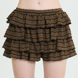 Layered Ruffle Textured Shorts (SHORTS ONLY)
