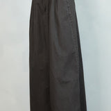 Washed Wide-Leg Pleated Pants