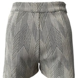 Chevron Jacquard Zip-Up Sleeveless Top & Shorts (SHORTS ONLY)