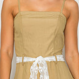 Lace-Tie Wide-Leg Jumpsuit
