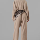 Printed Scarf Belt Jumpsuit