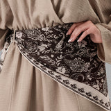 Printed Scarf Belt Jumpsuit
