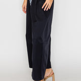 Wide Leg Pants with Printed Scarf Belt