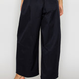 Wide Leg Pants with Printed Scarf Belt