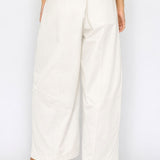 Wide Leg Pants with Printed Scarf Belt