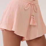 Halter Smocked Peplum Top & Flowy Shorts Set (SHORTS ONLY)