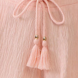 Halter Smocked Peplum Top & Flowy Shorts Set (SHORTS ONLY)